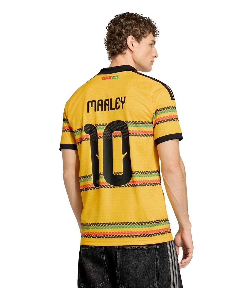 Adidas Men's Yellow Jamaica National Team Bob Marley Home 10 Replica Jersey