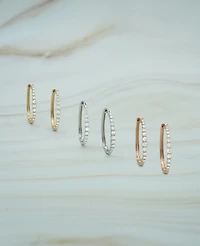 Diamond Hoop Earrings (1 ct. t.w.) 14k White or Yellow Gold