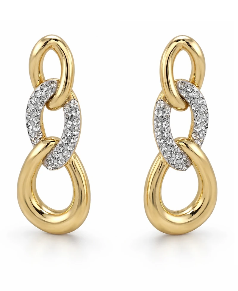 And Now This Crystal Link Drop Post Earrings