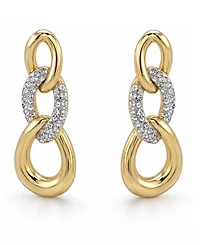 And Now This Crystal Link Drop Post Earrings