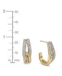 And Now This Crystal Interlock J Hoop Earrings