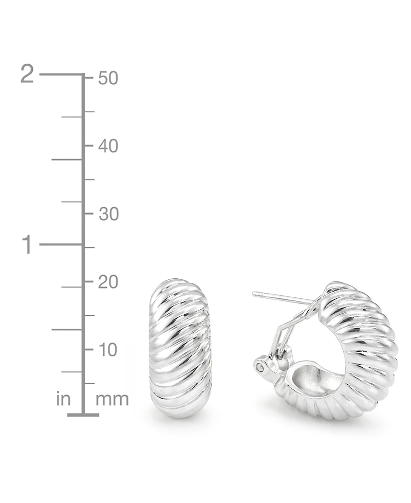 And Now This Puff Omega Hoop Earrings