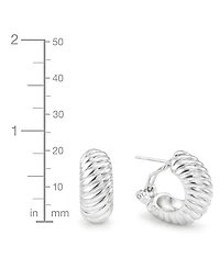 And Now This Puff Omega Hoop Earrings