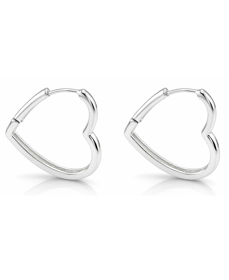 And Now This Heart Hinged Hoop Earrings