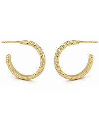 And Now This Cubic Zirconia C Hoop Earrings