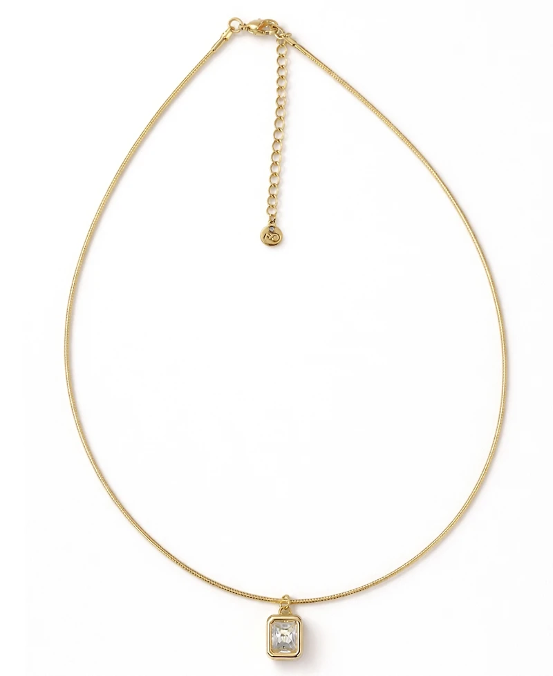 And Now This Snake Chain Cubic Zirconia Drop Necklace