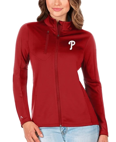 Antigua Women's Red Philadelphia Phillies Generation Full-Zip Jacket
