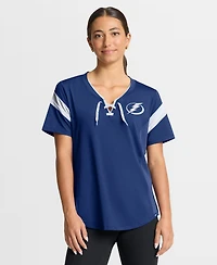 Fanatics Women's Blue Tampa Bay Lightning Offside Athena T-Shirt