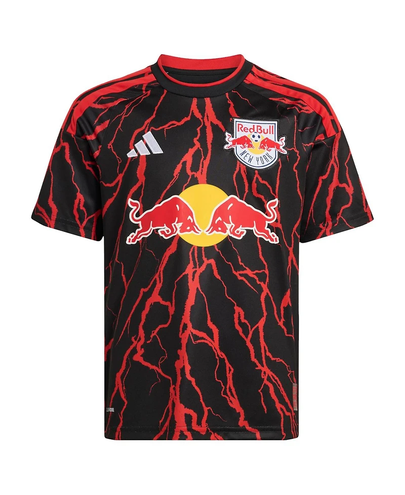 Adidas Big Boys and Girls Cade Cowell Black New York Red Bulls 2026 The Rooted Kit Replica Jersey