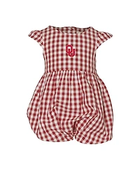 Garb Girl's Baby Boys and Girls Crimson Oklahoma Sooners Cara Gingham Ruffled Bodysuit