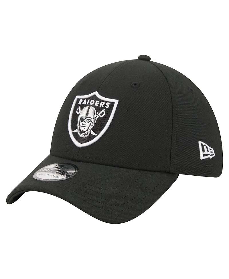 New Era Men's Black Las Vegas Raiders Core Team 39THIRTY Flex Hat