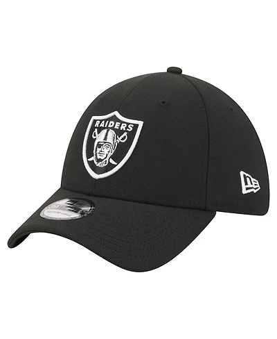 New Era Men's Black Las Vegas Raiders Core Team 39THIRTY Flex Hat