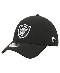 New Era Men's Black Las Vegas Raiders Core Team 39THIRTY Flex Hat