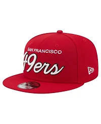 New Era Men's Scarlet San Francisco 49ers Core Team Script 9FIFTY Snapback Hat