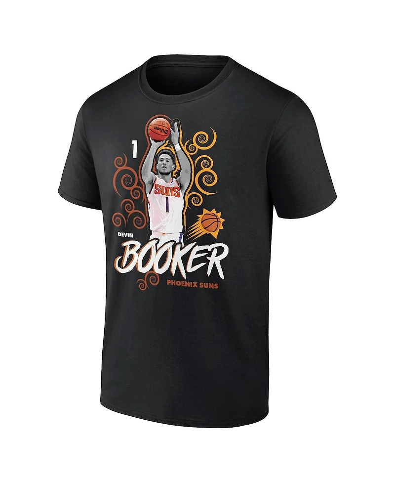 Fanatics Mto Label Men's Devin Booker Black Phoenix Suns Competitor T-Shirt