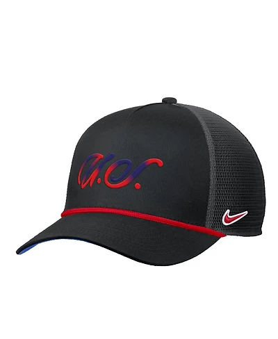 Nike Men's Black Usmnt Rise Rope Trucker A-Frame Adjustable Hat