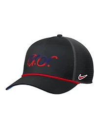 Nike Men's Black Usmnt Rise Rope Trucker A-Frame Adjustable Hat