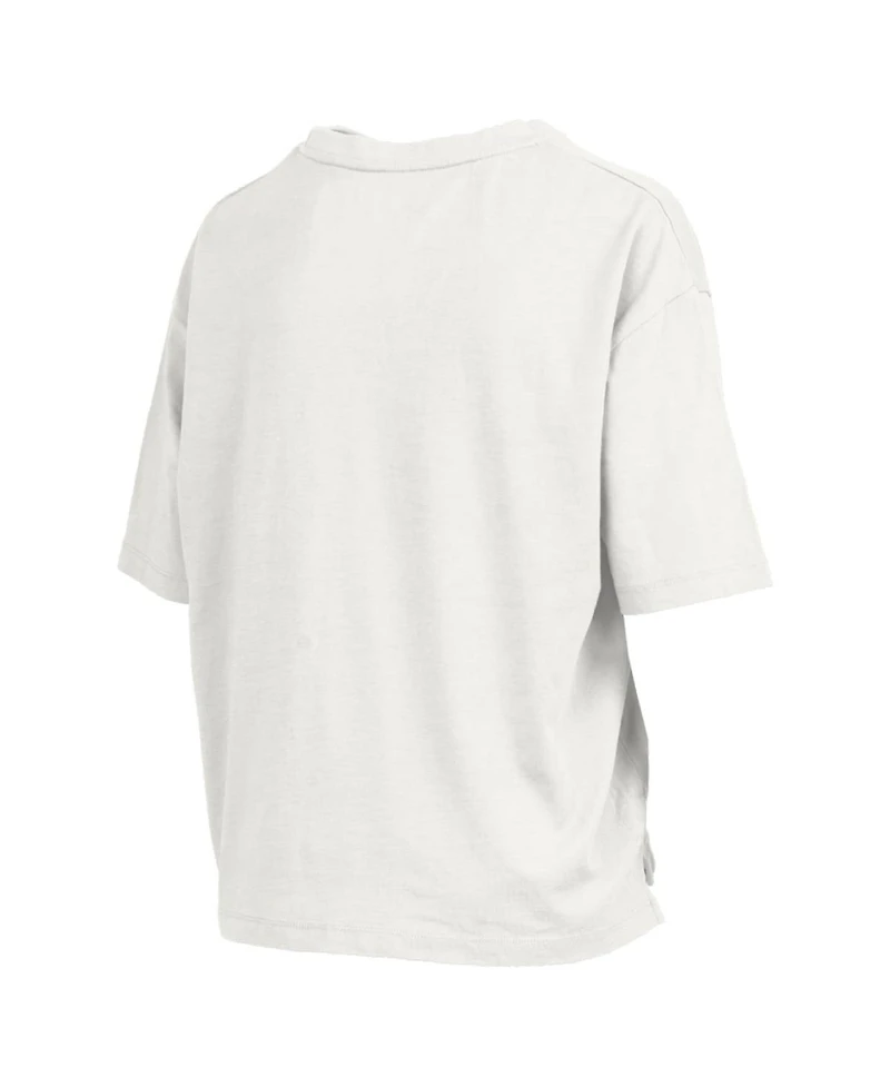 Pressbox Women's White Tennessee Volunteers Motley Crew Bishop Waist Length Oversized Slub T-Shirt