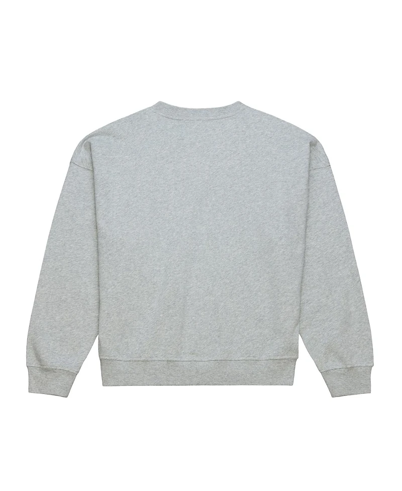 Mitchell & Ness Women's Heather Gray Columbus Blue Jackets Hockey Night Sweatshirt