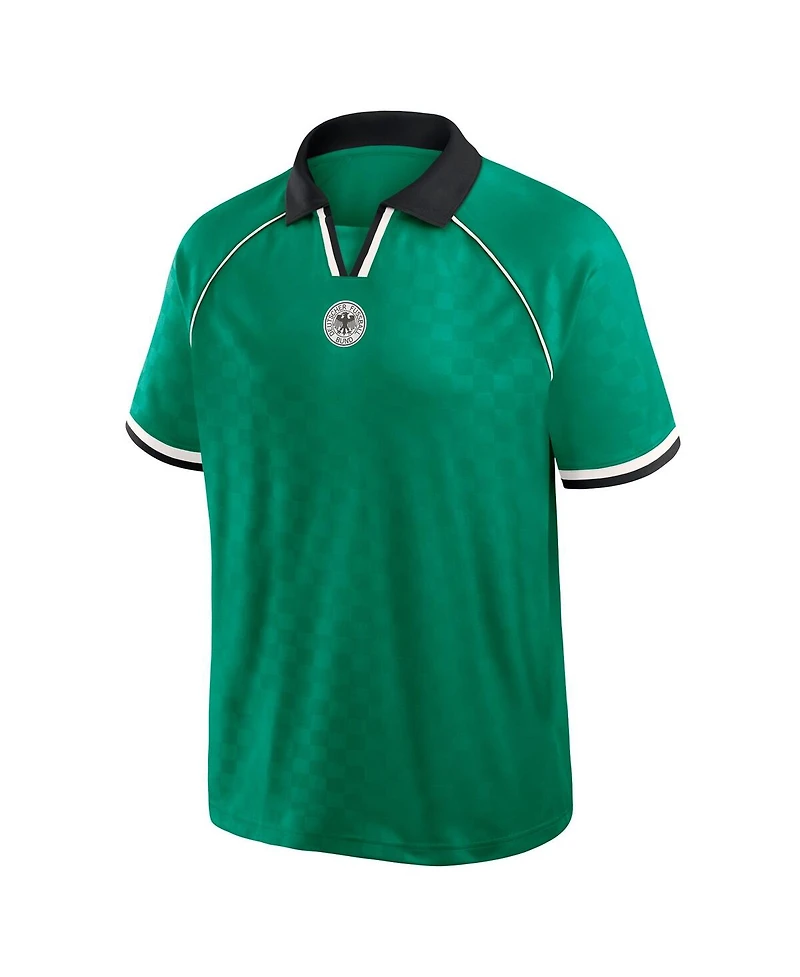 Fanatics Men's Green Germany National Team Retro Raglan V-Neck Fashion Jersey