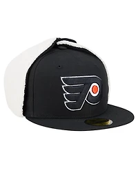 New Era Men's Black Philadelphia Flyers Injection Dog Ear Classic Fitted Hat