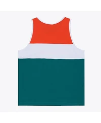 Mitchell & Ness Men's Aqua/Orange Miami Dolphins Head Coach Tank Top