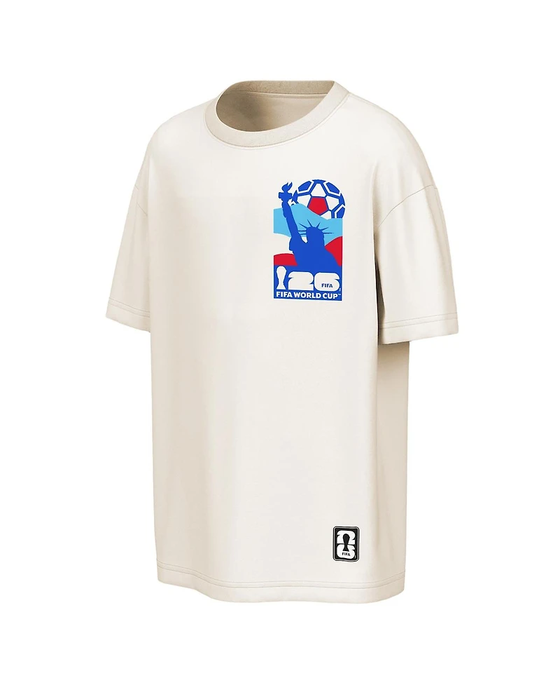 Outerstuff Men's Cream Usmnt Fifa World Cup 2026 Post Card Oversized T-Shirt