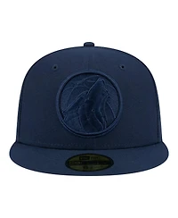 New Era Men's Navy Minnesota Timberwolves Tonal Color Pack 59FIFTY Fitted Hat