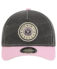 New Era Men's Black Inter Miami Cf Jersey Hook 9FORTY Adjustable Hat