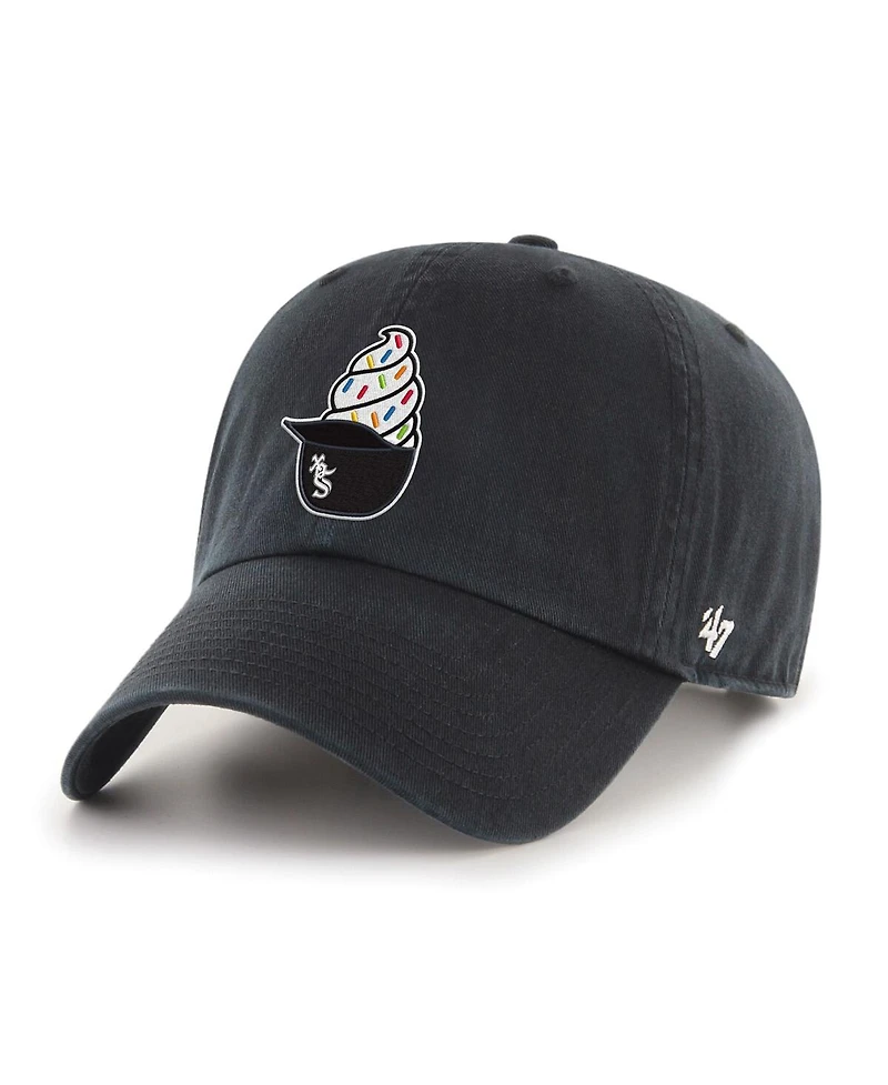 '47 Brand Men's Black Chicago White Sox Ice Cream Helmet Clean Up Adjustable Hat