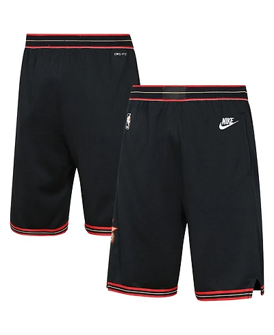 Nike Big Boys and Girls Black Philadelphia 76ers Hardwood Classics Dri-fit Swingman Shorts