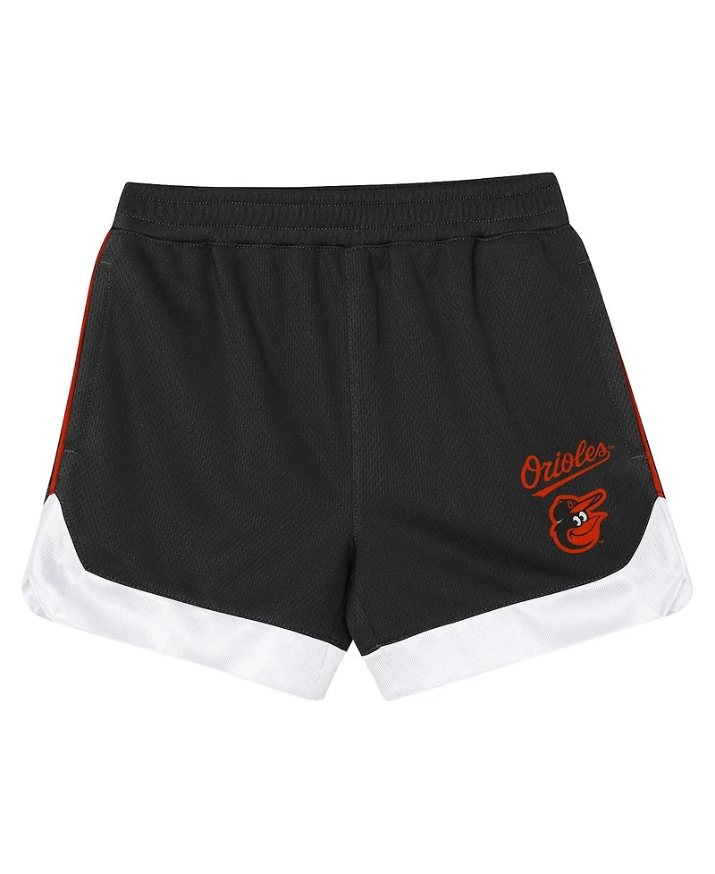 Outerstuff Preschool Black Baltimore Orioles Pinch Hitter Infielder T-Shirt and Shorts Set