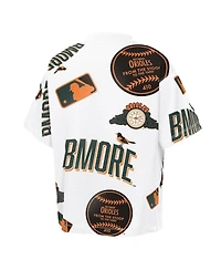 Outerstuff Big Boys and Girls White Baltimore Orioles 2026 City Connect Circus Catch T-Shirt