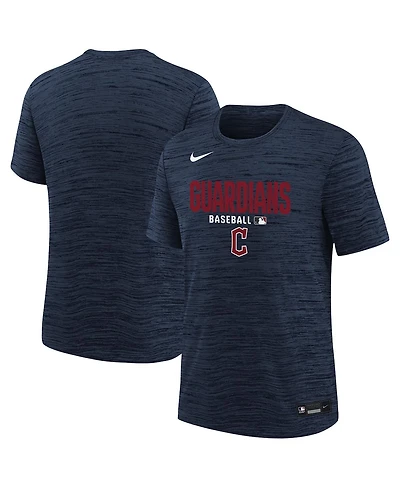Nike Big Boys and Girls Navy Cleveland Guardians Authentic Collection Velocity Dri-fit T-Shirt