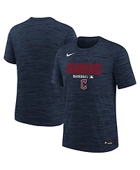 Nike Big Boys and Girls Navy Cleveland Guardians Authentic Collection Velocity Dri-fit T-Shirt
