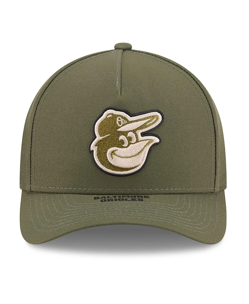 New Era Big Boys and Girls Olive Baltimore Orioles 2026 Armed Forces Day 9FORTY M-Crown Adjustable Hat