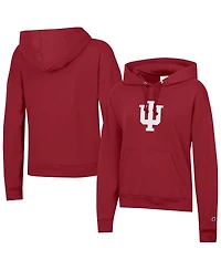 Champion Women's Crimson Indiana Hoosiers Powerblend Fleece Pullover Hoodie