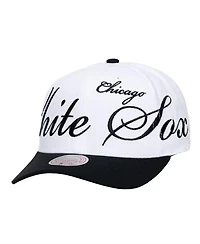 Mitchell & Ness Men's and Women's White/Black Chicago White Sox Xl Script Pro Crown Adjustable Hat