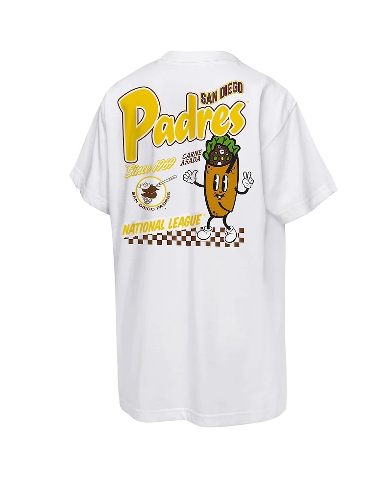 Mitchell & Ness Big Boys and Girls White San Diego Padres Cooperstown Concession T-Shirt