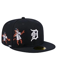 New Era Men's Navy Detroit Tigers Run Mascot 59FIFTY Fitted Hat