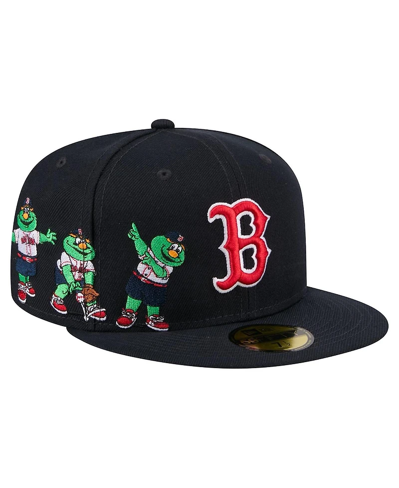 New Era Men's Navy Boston Red Sox Run Mascot 59FIFTY Fitted Hat
