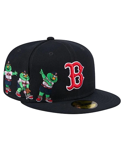 New Era Men's Navy Boston Red Sox Run Mascot 59FIFTY Fitted Hat