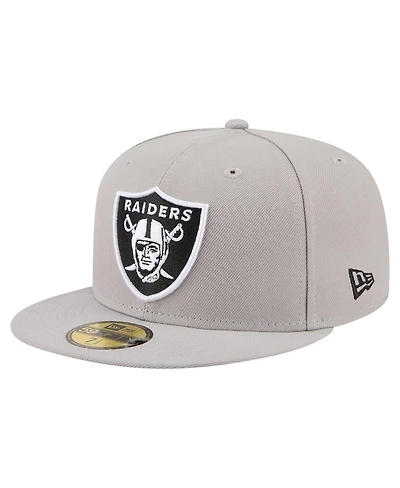 New Era Men's Gray Las Vegas Raiders 59FIFTY Fitted Hat