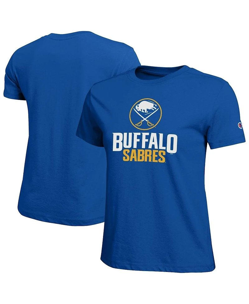 Champion Women's Royal Buffalo Sabres Wordmark Lockup T-Shirt