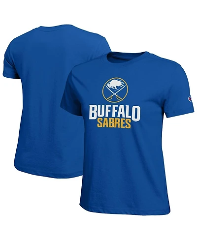 Champion Women's Royal Buffalo Sabres Wordmark Lockup T-Shirt