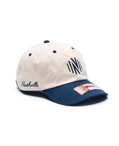 Fan Ink Men's and Women's Tan/Navy Nashville Sc Ocean Drive Adjustable Hat
