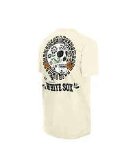 New Era Men's Natural Chicago White Sox Dia de los Muertos Sugar Skull T-Shirt