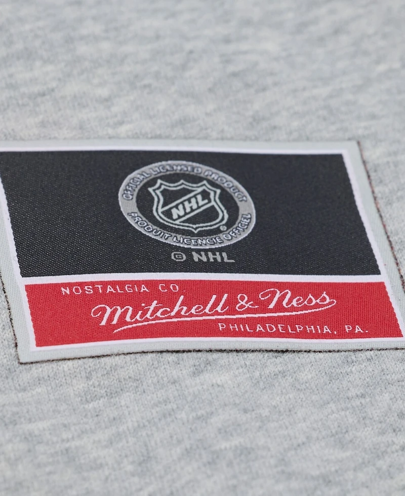 Mitchell & Ness Women's Heather Gray Columbus Blue Jackets Hockey Night Sweatshirt