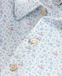 Peter Millar Men's White Arnold Palmer Invitational Custom Print Stretch Polo Shirt