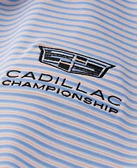 Peter Millar Men's Blue Cadillac Championship Owens Performance Jersey Polo Shirt